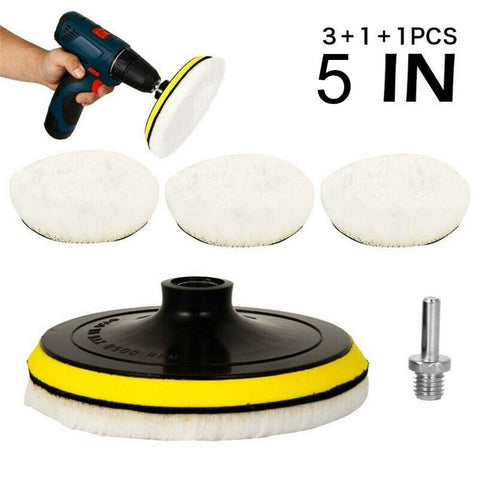 5Pcs Car Polishing Pad Set 5 Inch Car Polish Pad Disc Wool-AM00490-Veeddydropshipping