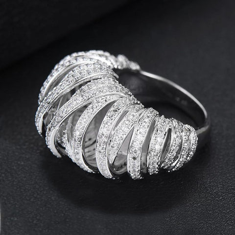 Shiny Charm Fingers Party Show Jewelry Ring -JW00425-Veeddydropshipping