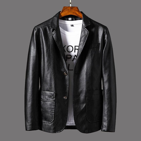 Faux Leather Coat Men&#39;s Brand New High-grade-MF01381-Veeddydropshipping