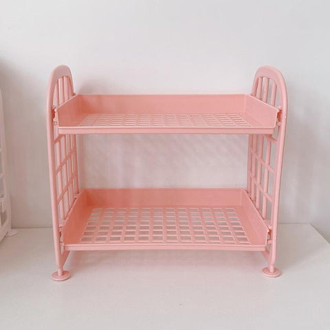 Double-layer Folding Desktop Shelf Small Size Storage-HA00888-Veeddydropshipping