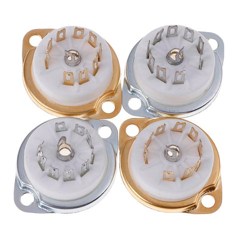 1pc Ceramic 9pin GZC9-F-G PCB MOUNT Tube Socket FOR 12AX7 12AT7-CE00872-Veeddydropshipping