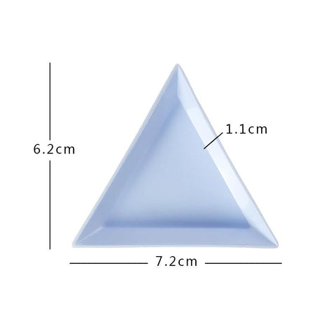 Plastic Triangle Tray Nail Crystal Sorting Storage-HA00819-Veeddydropshipping