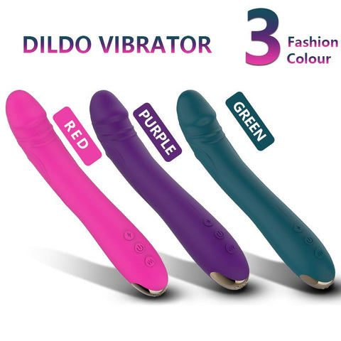 Lengthened Dildo Vibrator for Women Vagina Clitoris Massarger Erotic Toys -BH01199-Veeddydropshipping