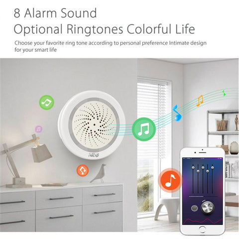Wireless  Alarm Sensor Sound Light With Alexa Google-CO00695-Veeddydropshipping