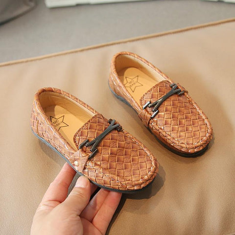 Children Leather Shoes 2022 Spring and Autumn New Boys Moccasin Shoes-TB00116-Veeddydropshipping