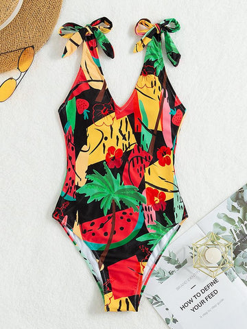 Sexy Print Swimwear Women 2023 One Piece Swimsuit Female Bathing Suit Summer -OS00122-Veeddydropshipping