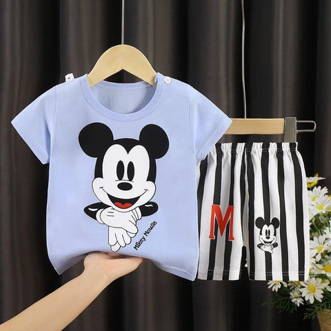 Mickey Mouse Short Sleeved Suit Toddler Costume Clothes Baby Boys Clothing-Veeddydropshipping-7