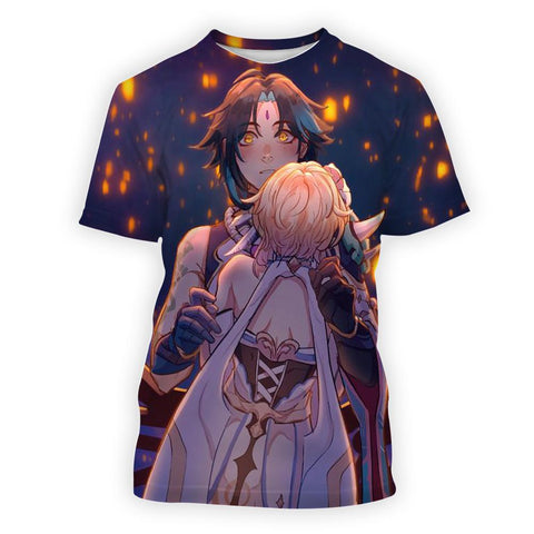silhouette Genjin 3D Casual Short Sleeve-MF00193-Veeddydropshipping