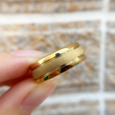 Charm Finger Rings Frosted Bands Wedding Jewelry -JW00392-Veeddydropshipping