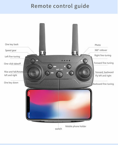 Professional Drone E88 4k wide-angle HD camera WiFi fpv height Hold Foldable RC-TB01389-Veeddydropshipping