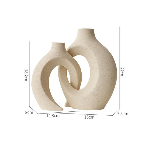 modern desk ceramic vase decorative vases-HA00250-Veeddydropshipping