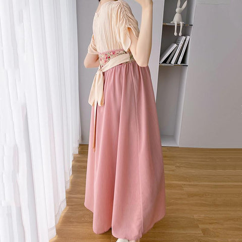 Maternity Chiffon Hanfu Dresses Summer Clothes for Pregnant Women-TB00584-Veeddydropshipping