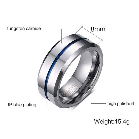 Wedding Band Tungsten Rings  Carbide Fashionable Jewelry -JW00406-Veeddydropshipping
