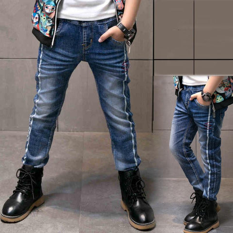 2023 New Teenage Boys Jeans  3-10 Years Spring Autumn Fashion Slim Thick-TB01254-Veeddydropshipping