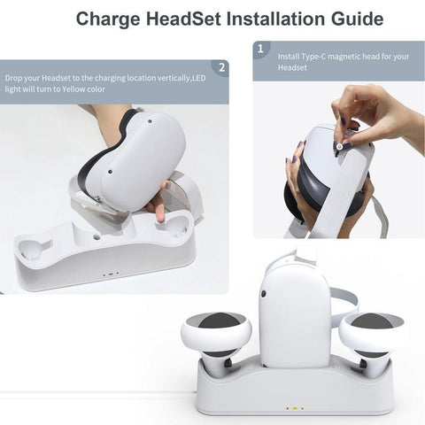Magnetic Charging Dock Station For Oculus Quest2 Goggles Glasses -CE01188-Veeddydropshipping