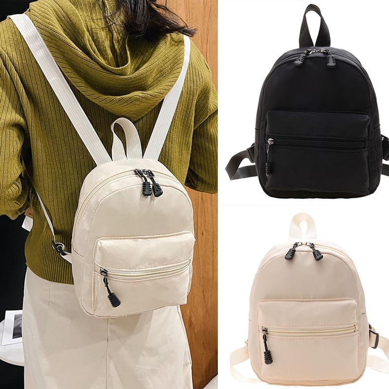 Trend Nylon Female Bag Small School Bags White Rucksack For-BS00021-Veeddydropshipping