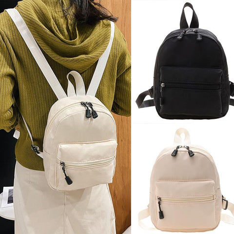 Trend Nylon Female Bag Small School Bags White Rucksack For-BS00021-Veeddydropshipping