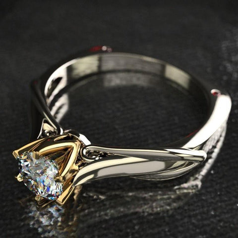18K Gold Ring for Women  Diamond Jewelry -JW00013-Veeddydropshipping