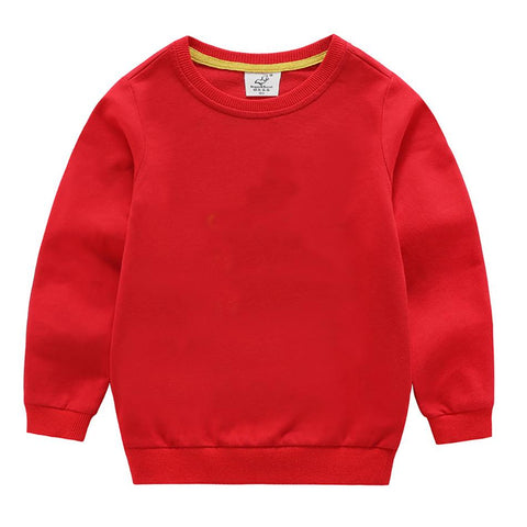 Boys Basic Style Sweatshirt Kids Autumn Solid Color Inner Matching Tops-TB01332-Veeddydropshipping