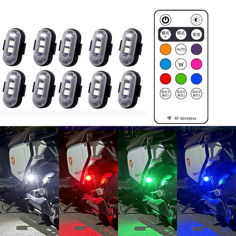 Motorcycle LED RGB Warning Light Universal Car Flash Signal Light-AM00006-Veeddydropshipping