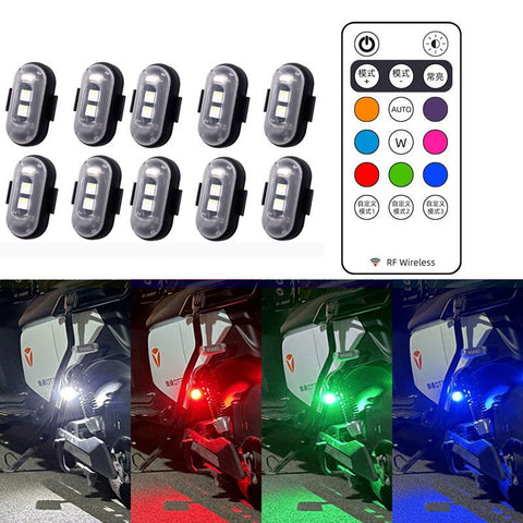 Motorcycle LED RGB Warning Light Universal Car Flash Signal Light-AM00006-Veeddydropshipping