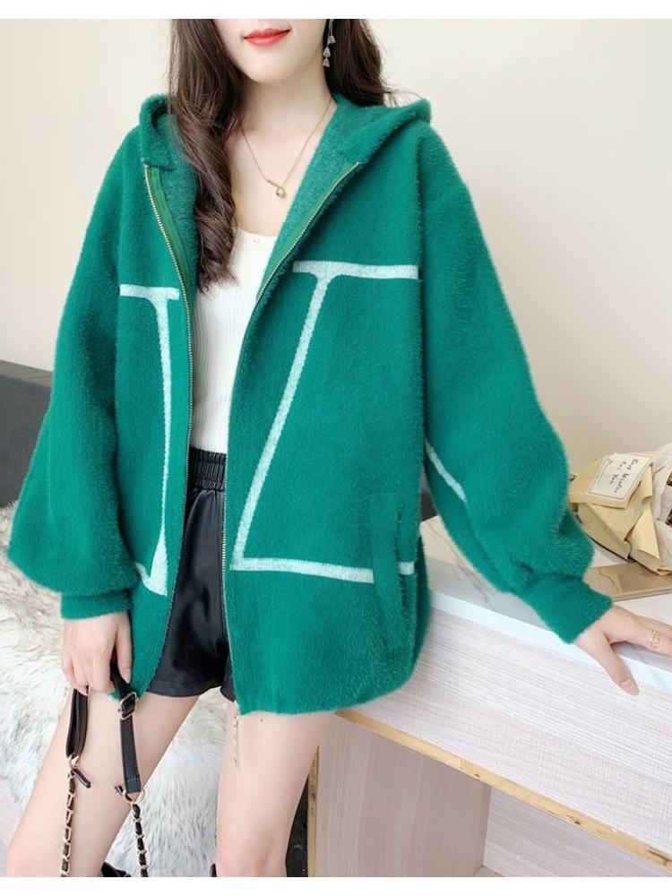Winter Coat for Women Korean Style Loose Faux Mink Jacket-Veeddydropshipping