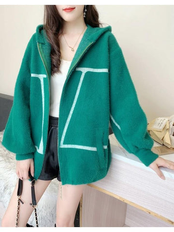 Winter Coat for Women Korean Style Loose Faux Mink Jacket-Veeddydropshipping