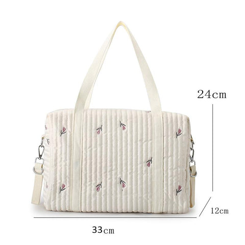 Zipper Embroidery Quilted Baby Diaper Bag Organizer Maternity Bag-TB00198-Veeddydropshipping