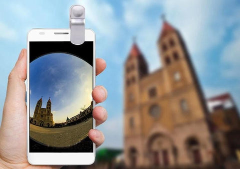 Phone Camera Lens 180 Fish eye Wide Macro  With Case-PA01241-Veeddydropshipping