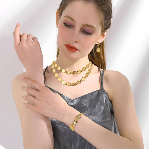 Jewelry Sets Necklace Bracelet Earrings -JW00214-Veeddydropshipping