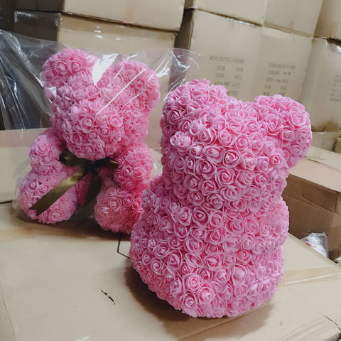 Foam Rose for Bear Artificial Flowers Diy Gifts-HA00645-Veeddydropshipping
