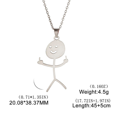 Stainless Steel Hip Hop Pendant Necklaces for Women -JW01269-Veeddydropshipping