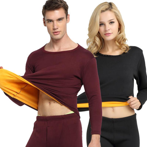 Women Long Johns sets fleece keep warm in cold weather-MF01558-Veeddydropshipping