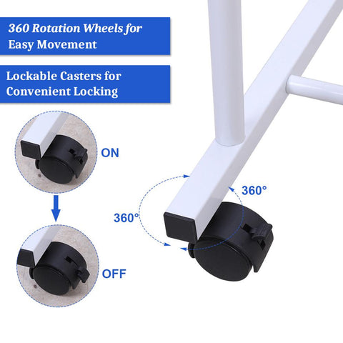 Heavy Duty Clothes Rack Garment Rail Rolling-HA01556-Veeddydropshipping