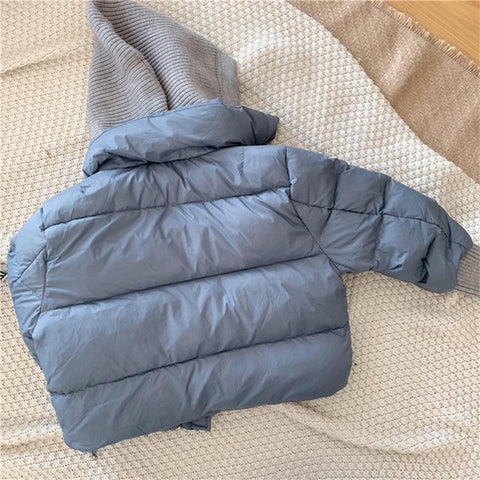 Baby Girl Boy Knitted Hooded Jacket Padded Infant Toddler-Veeddydropshipping