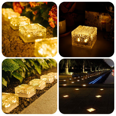 4pcs Solar LED Lights Outdoor Decor Lawn Lamp Solar Brick Light-TI00830-Veeddydropshipping