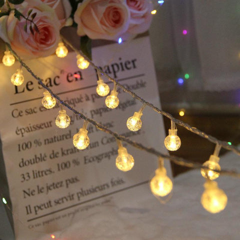 40 LED 6m Crystal Ball Battery USB Lights Outdoor IP44 Waterproof String-TI00913-Veeddydropshipping