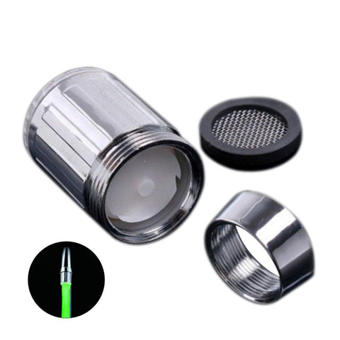 LED Temperature Sensitive 3-Color Light-up Faucet Kitchen Bathroom -CE00601-Veeddydropshipping