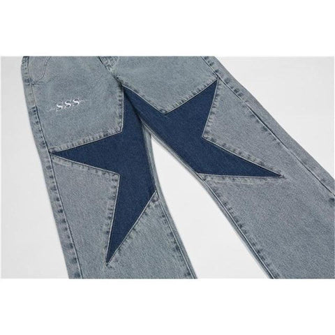 Straight Mid Rise Men Jean Wide Leg Solid Color Hip Hop-MF00621-Veeddydropshipping