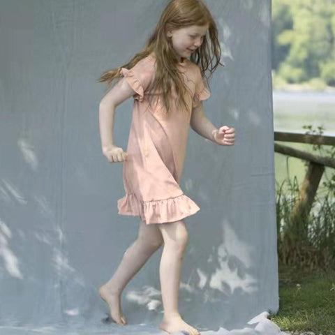 2022 Summer New Girls Ruffle Dress Korean Children&#39;s Casual-TB00885-Veeddydropshipping