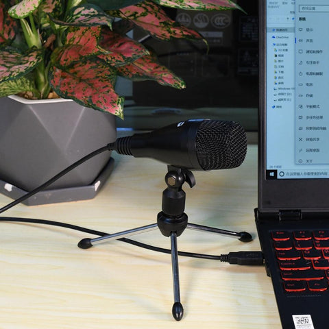 USB Microphone Cardioid Electret Recording With Tripod  for Podcast Computer -CE01241-Veeddydropshipping