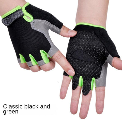1 Pair Half Finger Gloves Gym Fitness Anti-Slip Women Men Fingerless Gloves Summer -OS01167-Veeddydropshipping
