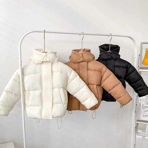 Winter Kids Parkas Korean Style Girls Fur Coat Hooide Boys-Veeddydropshipping