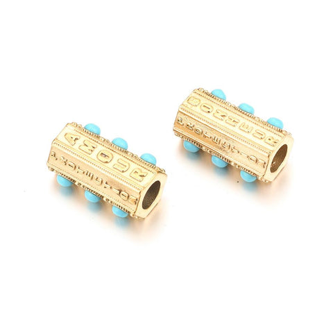 Steel Glasses Natural Stone Beads Enamel  Bead for DIY -JW01493-Veeddydropshipping