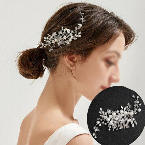 Wedding Hair Vine Crystal Bridal Accessories-WF01092-Veeddydropshipping
