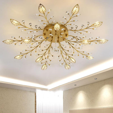 Led Ceiling Lights Crystals Leaf  Modern-TI00283-Veeddydropshipping