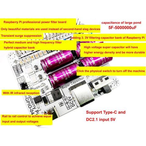 Power Filter Purification Board moode volumio For Raspberry Pi DAC Audio-CE00980-Veeddydropshipping