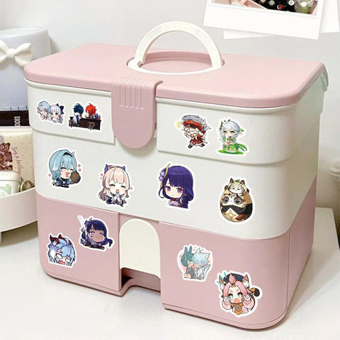 10/30/60Pcs Anime Genshin Impact Stickers Cute for Toys DIY Scrapbook-TB01638-Veeddydropshipping