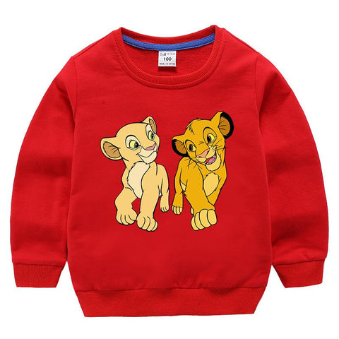 The King Lion Simba Cartoon Printed Autumn Kids Clothes Disney Sweatshirts-TB01337-Veeddydropshipping