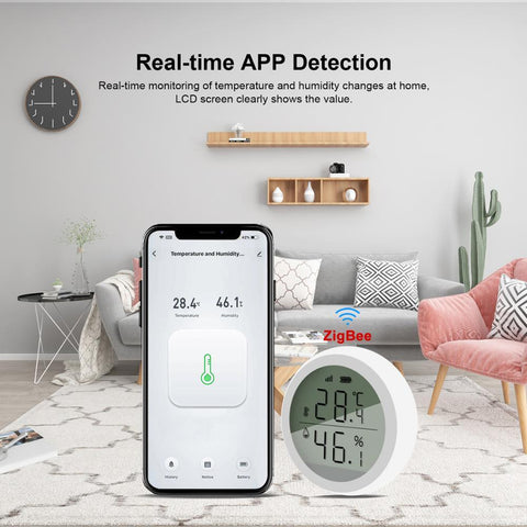 Tuya Smart ZigBee Thermometer Home Indoor Temperature And Humidity-CE00578-Veeddydropshipping